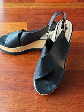 G.C. Shoes Slingback Wedge Sandals